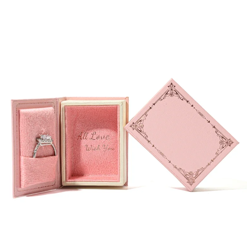 Little Book Jewelry Case Retro Creative Princess Ring and Necklace Gift Box Packaging for Small Businesses