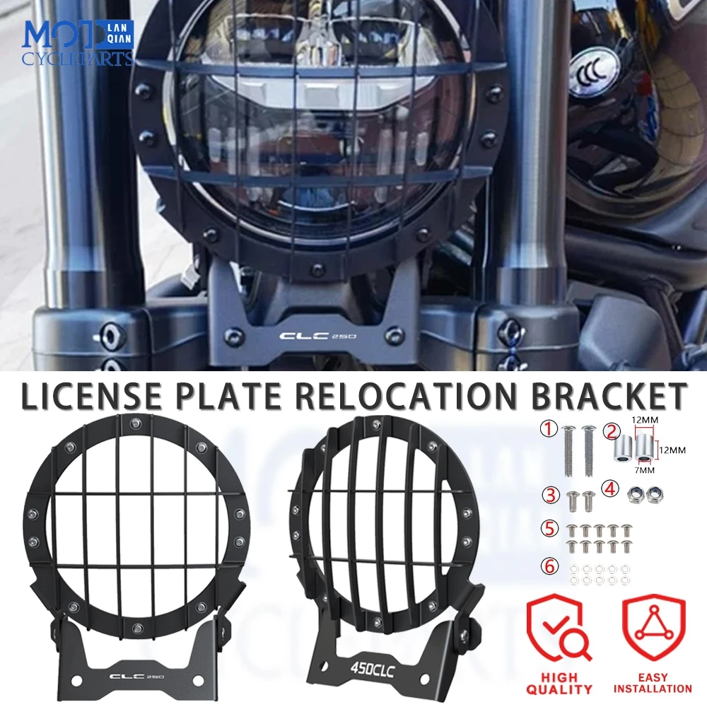 

450CLC FOR CFMOTO CLC 450 Bobber Headlight Grill Guard Protection Cover Protector Motorcycle Accessories 2023 2024 2025 CLC450