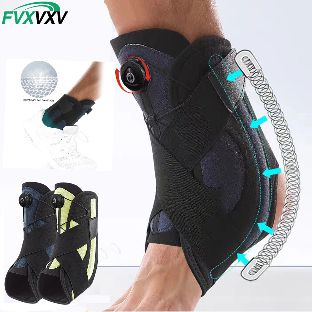 1 Soporte de Tobillo Ajustable para Hombres y Mujeres – Soporte de Tobillo con Perilla Ajustable para Fascitis Plantar, Tendinitis – Sistema Ajustable para Tobillo