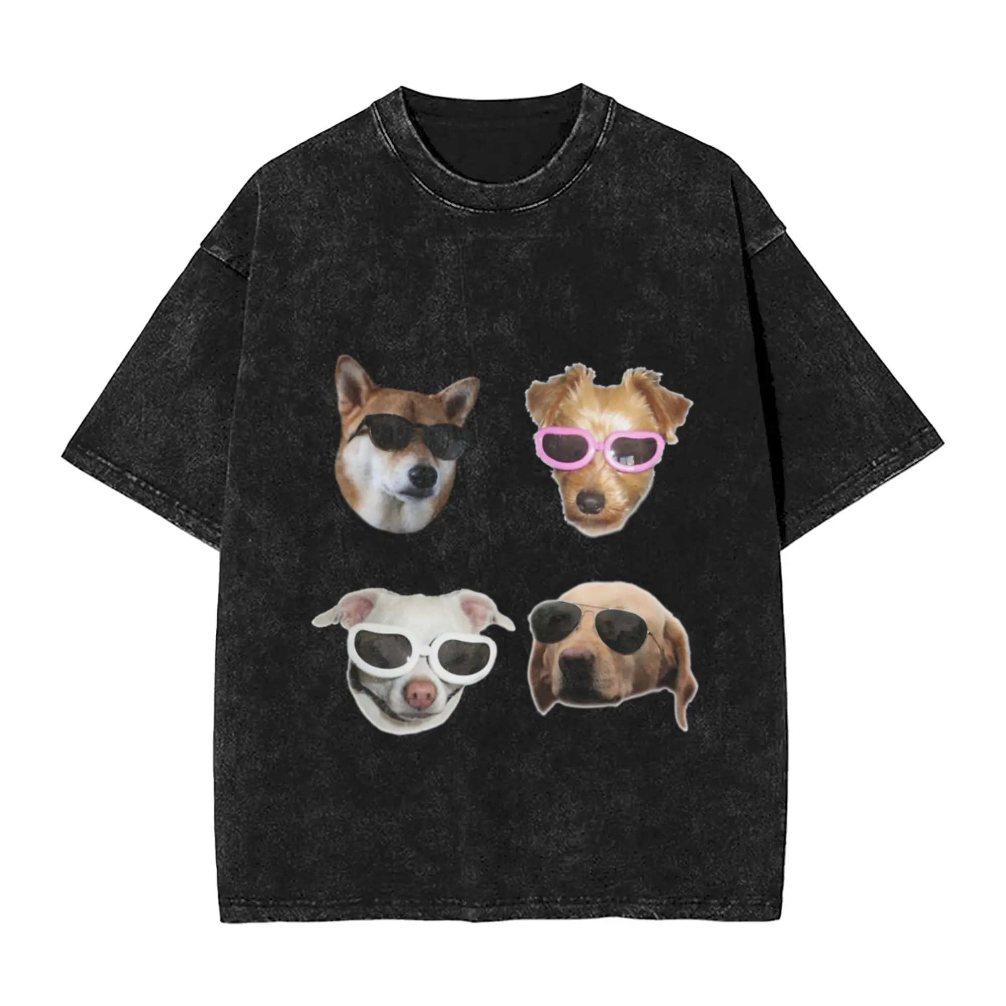 Doggo Stickers  Sunglasses  3 Classic Comfort A T-Shirt Oversized Short Sleeve Men's Women's Cotton Tees Tops