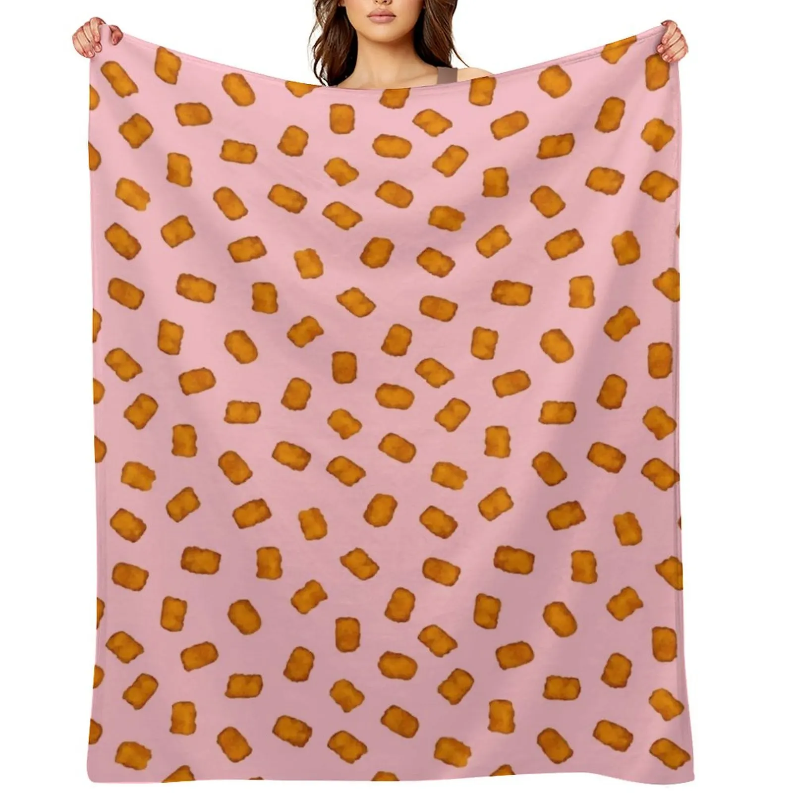 

Tatertots Pink Throw Blanket Decorative Sofas Plaid on the sofa Tourist Blankets For Sofas Blankets