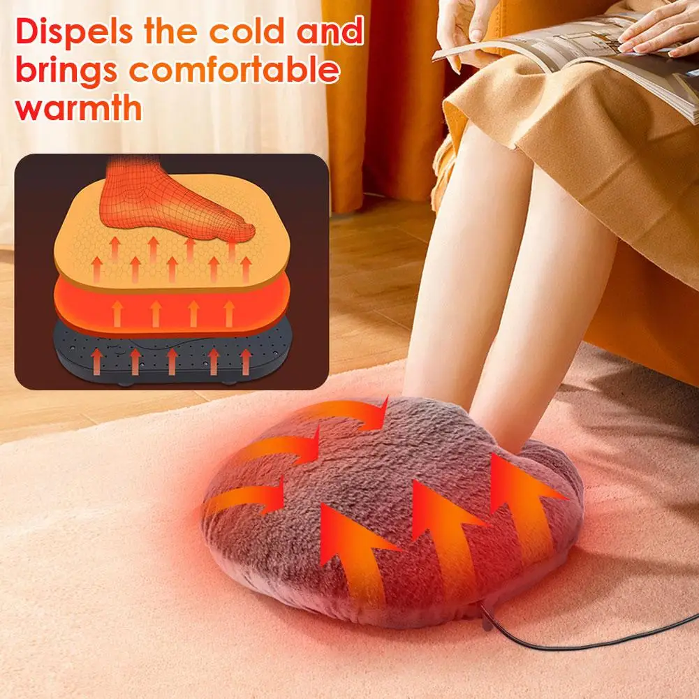 

Electric Foot Heating Pad USB Charging Soft Plush Removable & Washable Winter Foot Warmer Household Hand Foot Warming Mat