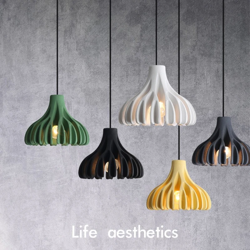 Restaurant Pendant Lamp Designer Macaron Resin Bar Counter Study Chandelier Creative Simple Decoration Nordic Lighting Fixtures