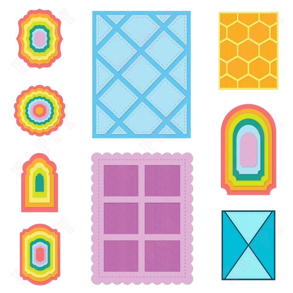 Nested Notched Arches Metal Craft Cutting Die DIY Scrapbooking Paper Craft Decoration Greeting Card Handmade Embossing New 2025
