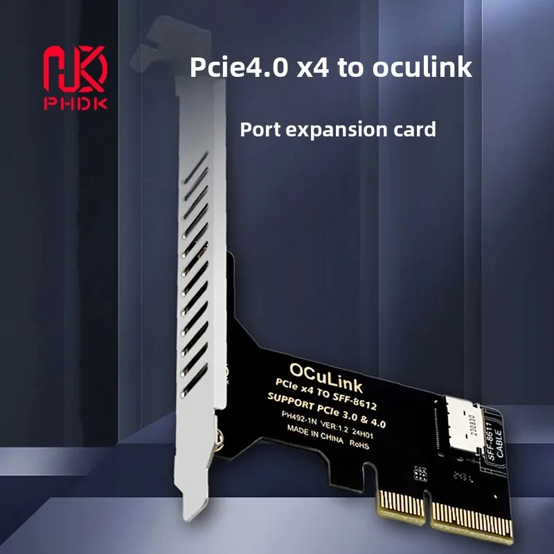 

PCIE 4.0 X4 на 1 порт/PCIe X16 на 4 порта для внутреннего адаптера OCulink SFF-8612 SFF-8611 для внешней видеокарты U.2 SSD EGPU