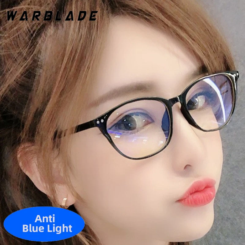 

Retro Classic TR90 Oval Frame Luxury Rivets Decoration Women Men Glasses Trending Brand Computer Anti-Blue Light Eyewear Unisex
