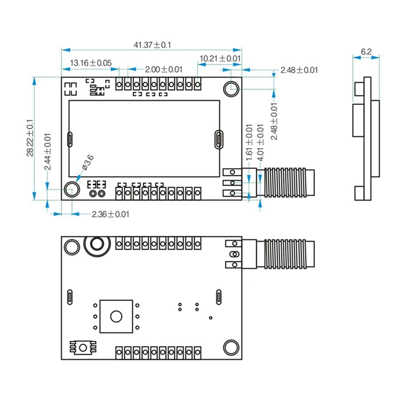 Радиостанция SA828, универсальная, УКВ, частота 134 МГц-174 МГц, 1 Вт, 3-5 км, встроенный модуль раций, простой в использовании