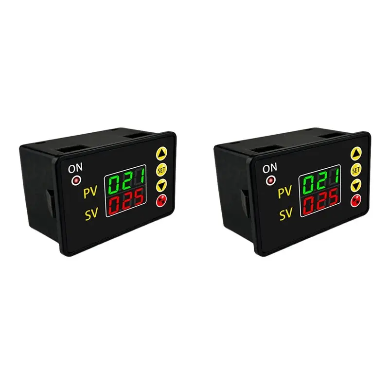 

【THANKSGIVING DAY】2X 0-999S/Min/Hour AC 110-220V 2200W Digital Time Delay Switch Relay T2310 Open Time Control Module Power Supp