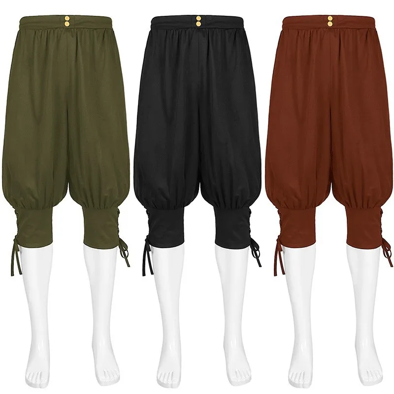 Victorian Renaissance Gothic Pirate Over-the-knee Shorts Trousers Lantern Pants Medieval Halloween Cosplay Costumes