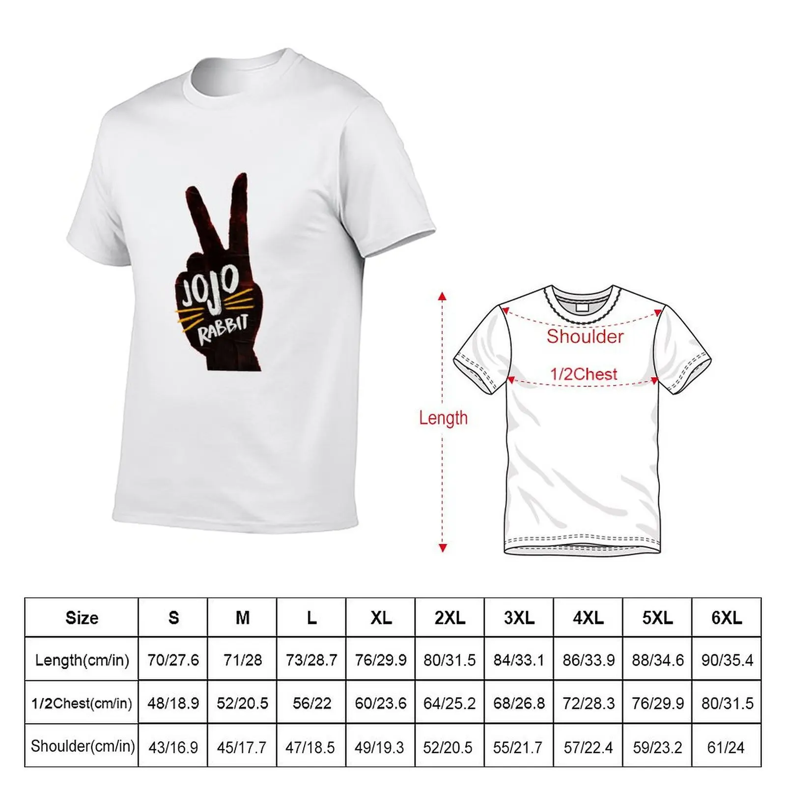 Jojo Rabbit Sticker T-Shirt man t shirts for men casual man t shirts high quality luxury brand anime t shirts for man T-shirt