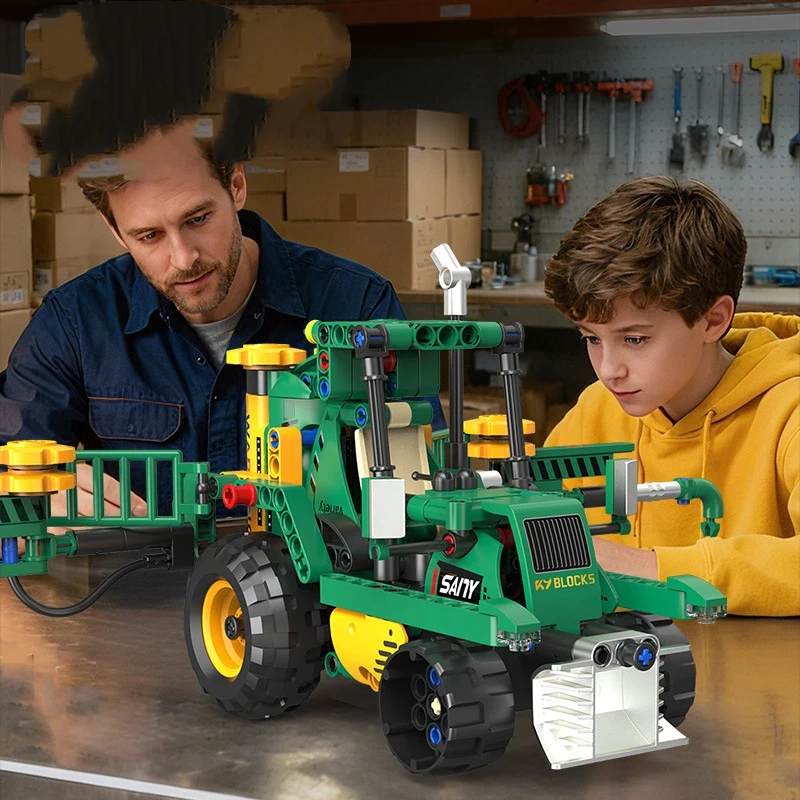 5 in 1 Technical RC APP Programmable Deformed Robot Building Blocks City Farm Tractor Vehicle Harvester Bricks Toy Kids DIY Gift