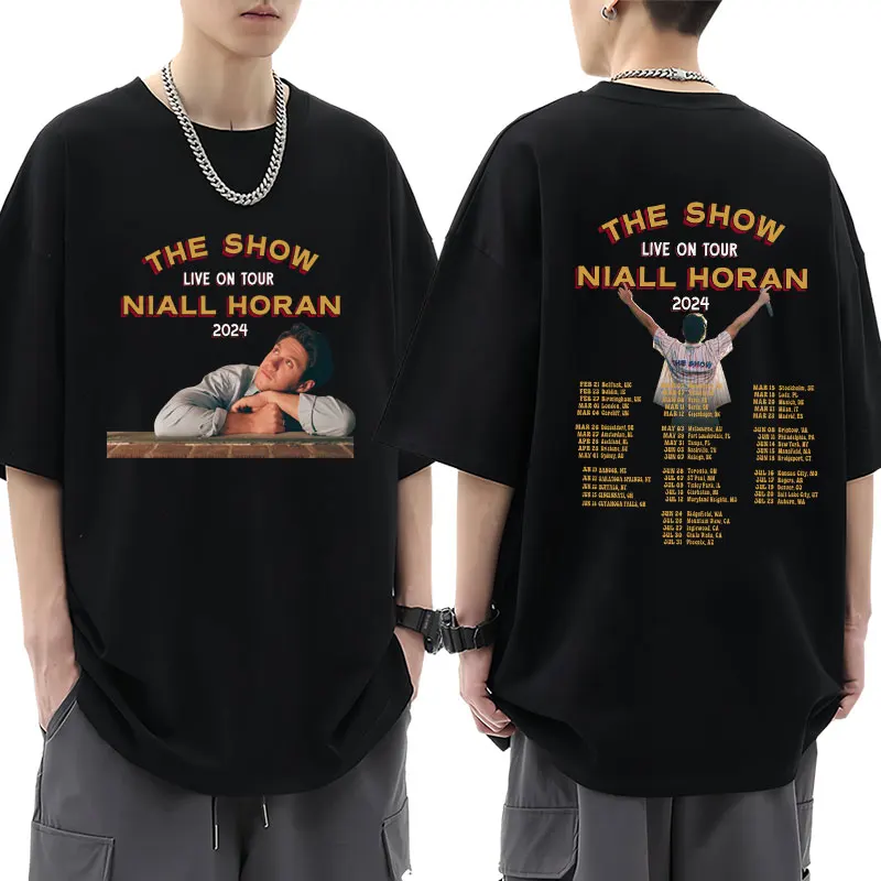 Niall Horan 2024 The Show Live on Tour Concert T Shirt Trendy Popular T Shirts Cotton Casual Oversized Unisex T-shirts Fans Gift