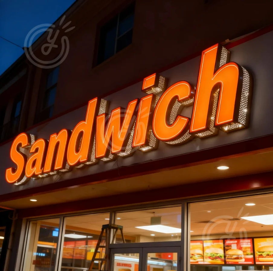 Insegna a led personalizzata Logo Lettere in metallo leggero Lettera Segnaletica luminosa Pubblicità da parete Insegne aziendali Neon Decorativo per la casa Acrilico 3d