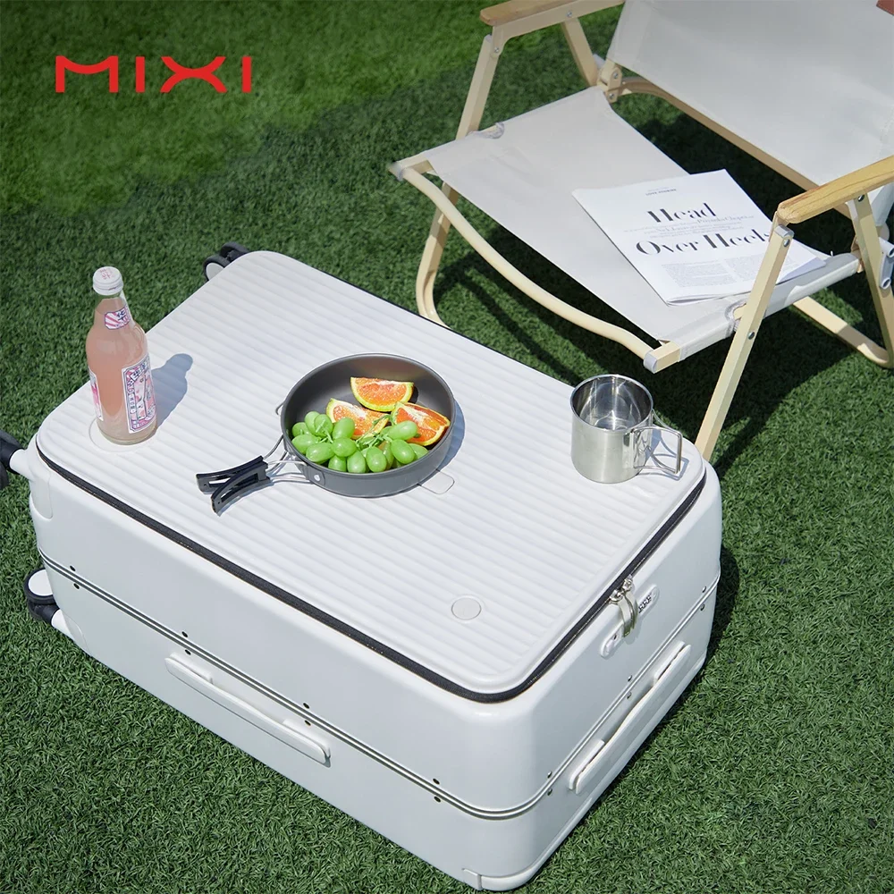 

Mixi Koffer ручные сумки, большой Дорожный чемодан, Алюминиевая тележка, чемодан, наборы на колесах с держателем для чашки