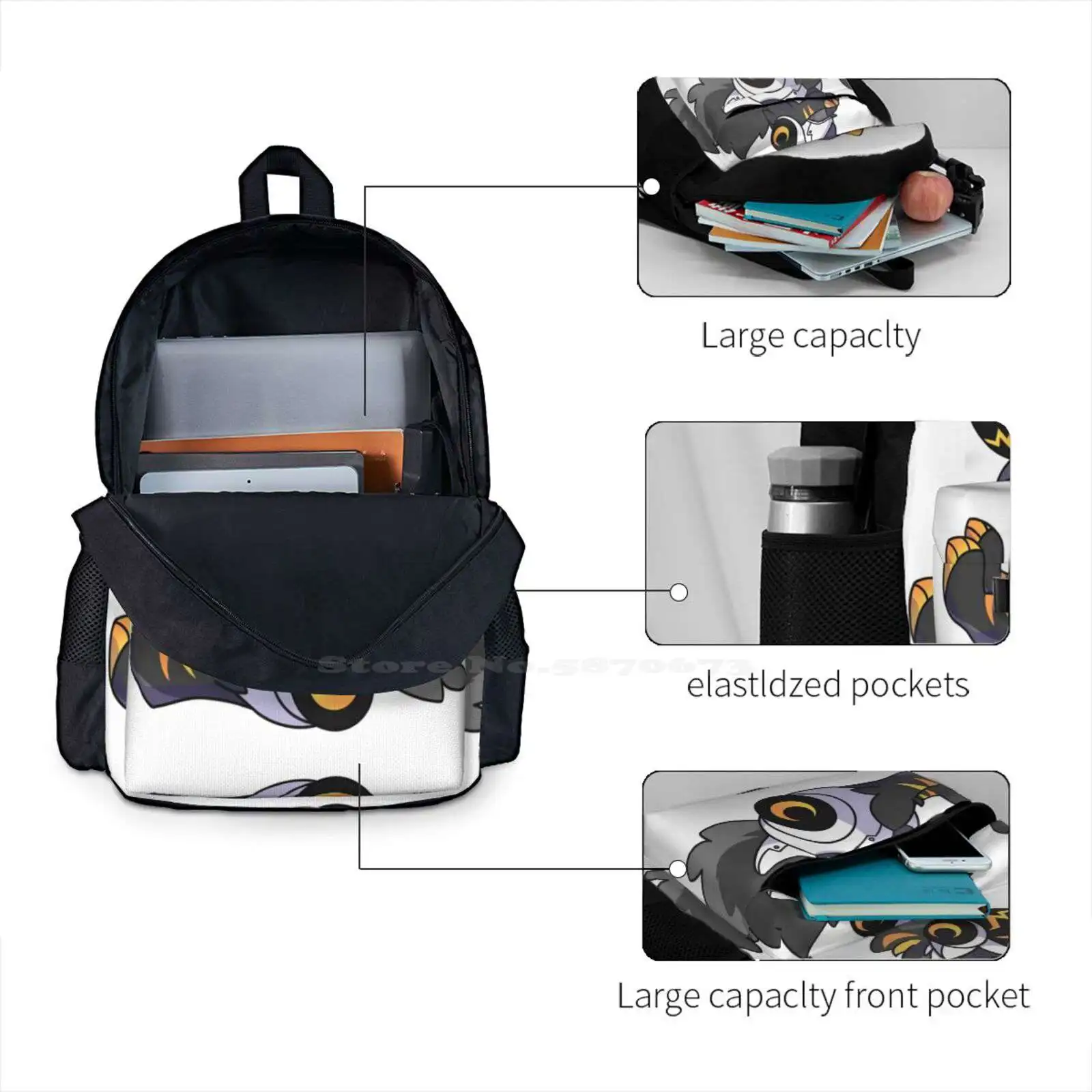 Lemondrop The Protogen Hot Sale Schoolbag Backpack Fashion Bags Protogen Furry