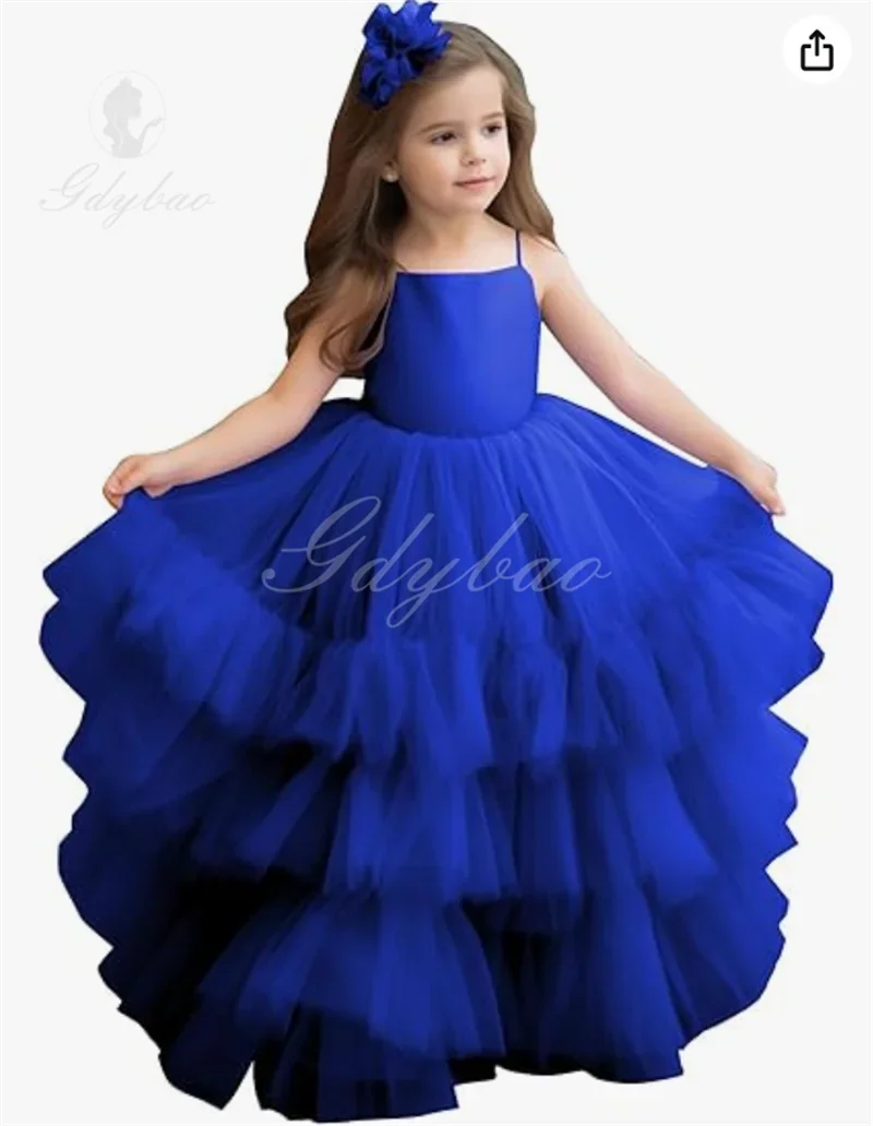 

A+Girl's Pageant Princess Dress Flower Girl Dress Appliques Ball Gown Tulle Kids Communion Party Gowns Flower Girl Dress