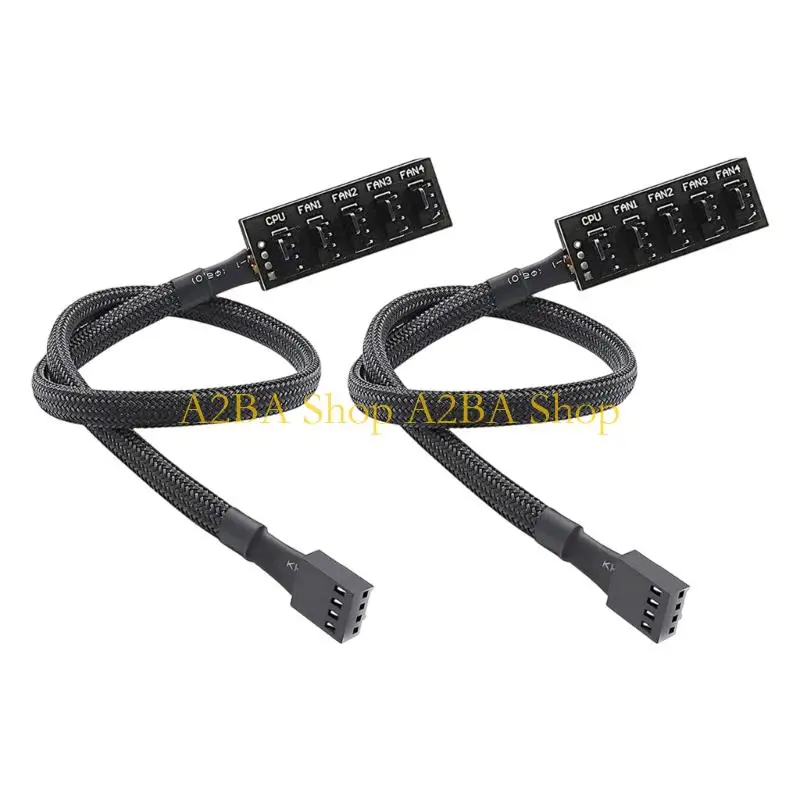 A2BA 4Pin PWMs Fan Hub 1 to 5 Ports Extension Cable For Multiple Fan Connection In Computer
