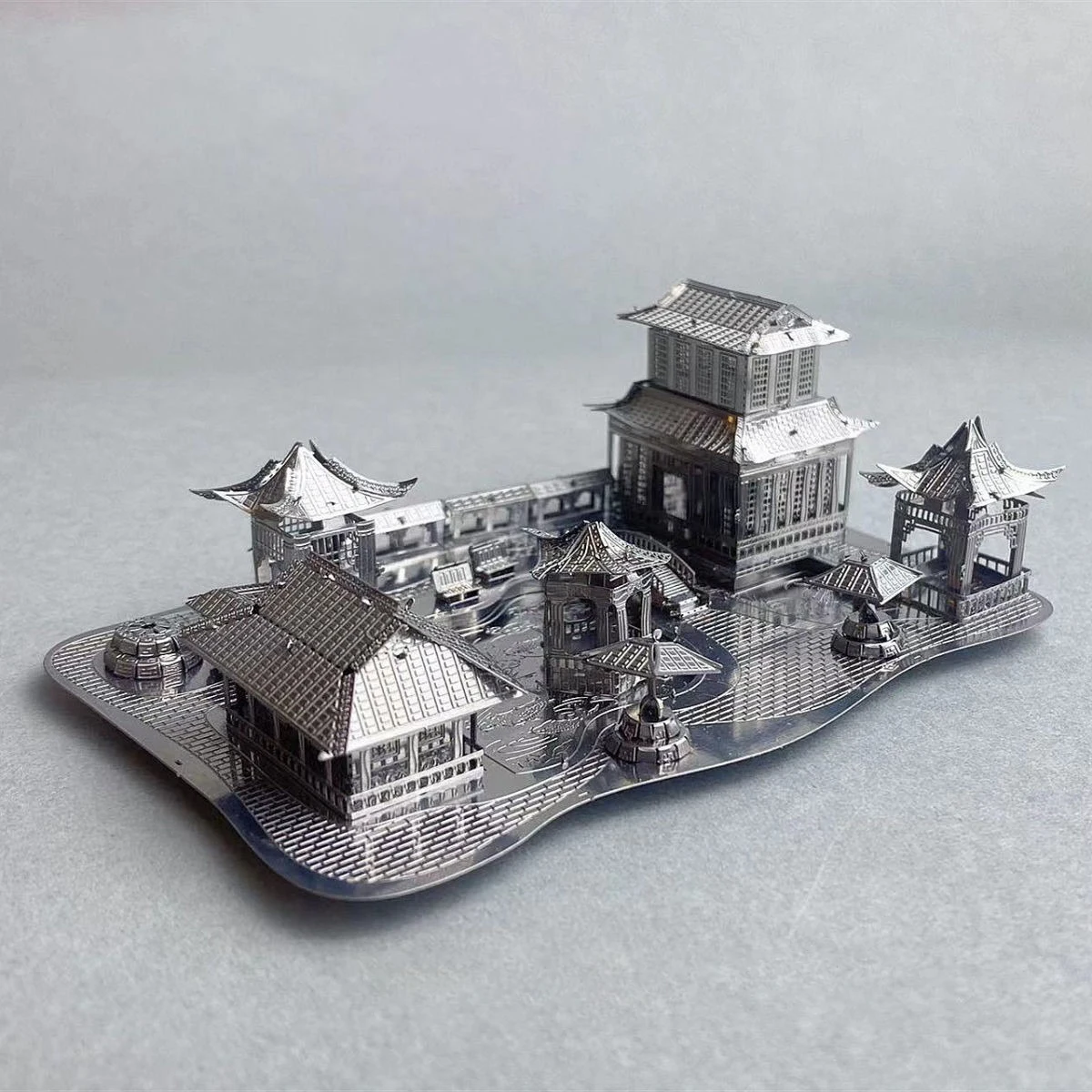 Classical Suzhou Gardens 3D Metal Puzzle Architectural Landscape Assembly Model Laser Cutting Puzzle Jigsaw Toys For Kids Adult