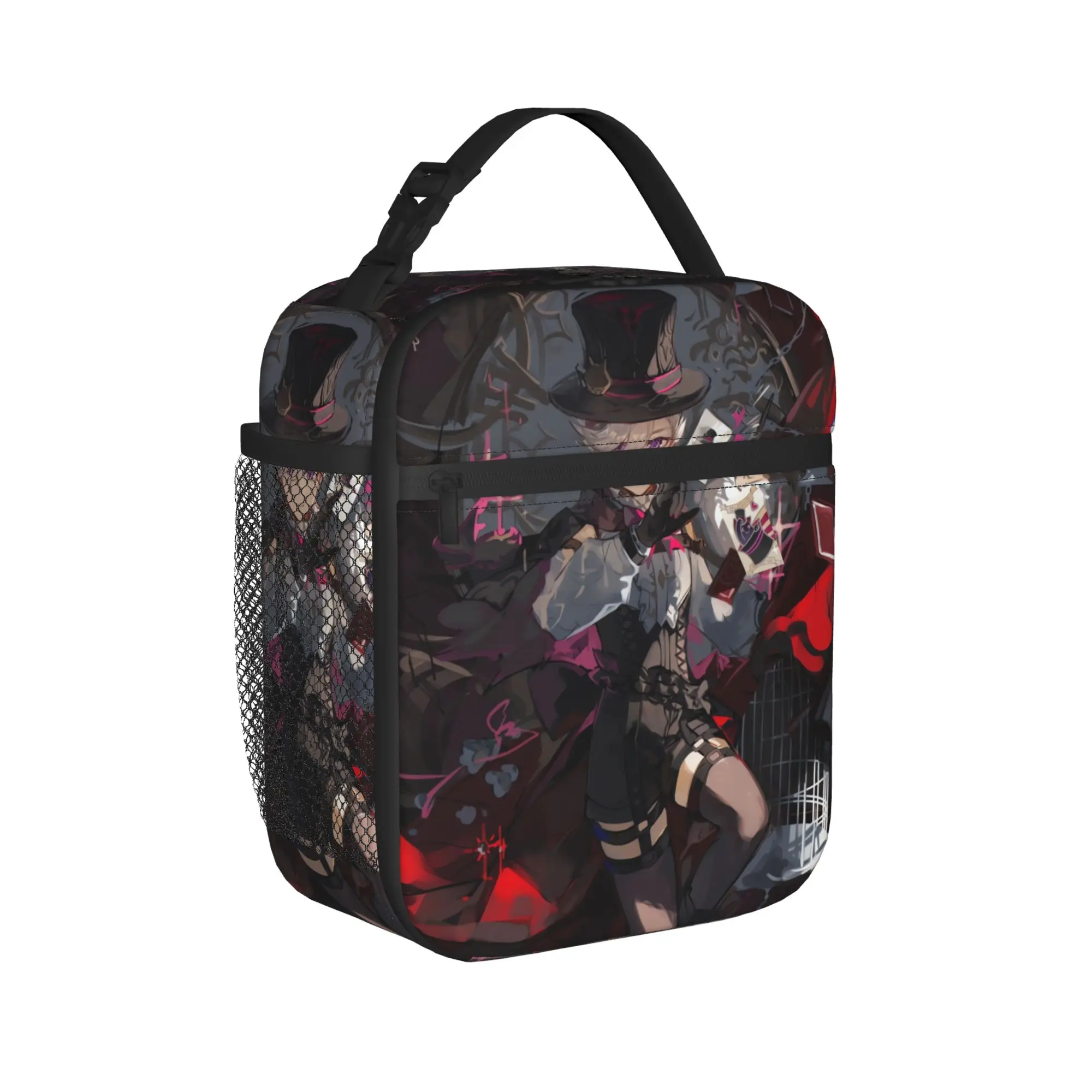 Genshin Impact Lunch Bag  Aesthetic Lunch Box For Women Travel Convenient Cooler Bag Oxford Graphic Design Tote Food Bags