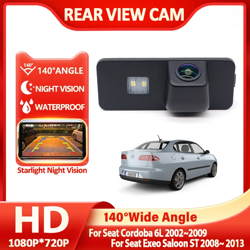 Cámara de luz de matrícula de visión trasera HD Starlight, visión nocturna para Seat Cordoba 6L 2002 ~ 2009, Seat Exeo Saloon ST 2008 ~ 2013