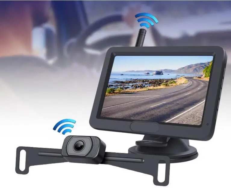 

5 Inch TFT Monitor Wireless Car Rear-View Camera 12-24V