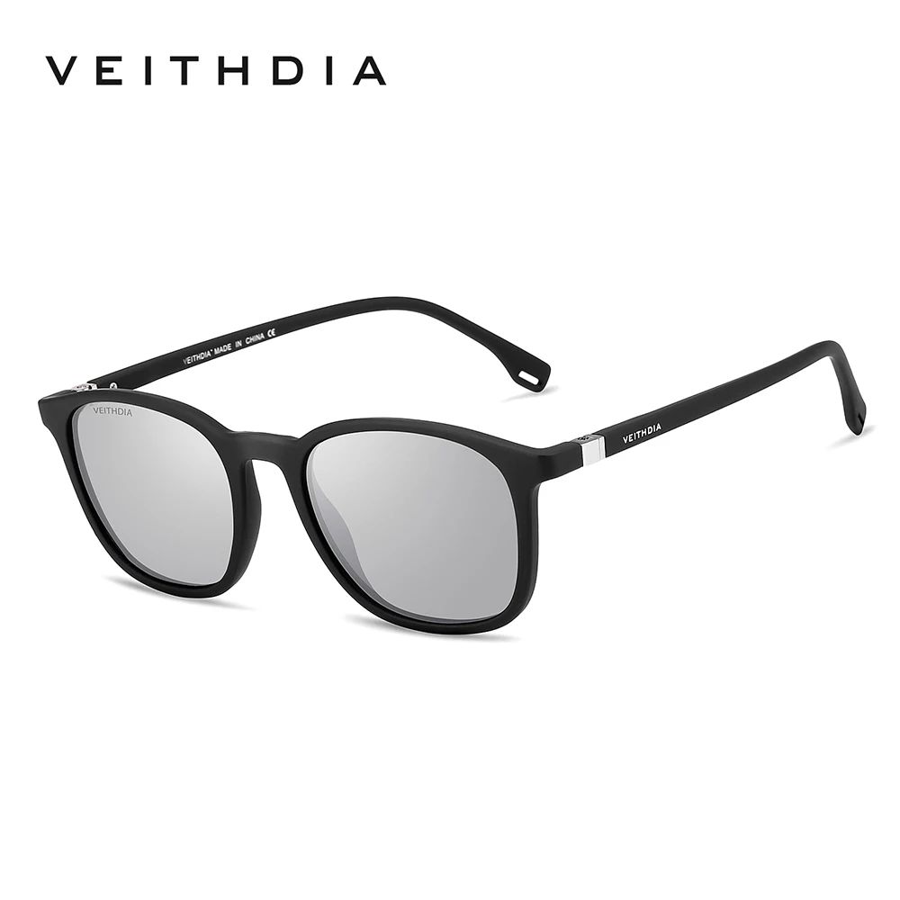 VEITHDIA Marke männer Sonnenbrille Retro TR90 Brillen Polarisierte Linse Vintage Brillen Männlich Fahren Sonnenbrille Für Frauen V7520 6