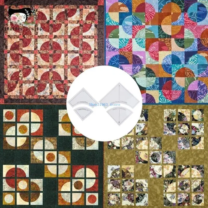 

L4MA Швейные схемы правителя Set Art Diy Инструмент для лоскутного Embriodery Craft 2/3pc набор