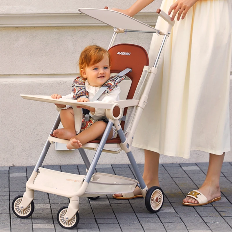 Poussette de Voyage Ultra Compacte et Légère pour Bébé, Chaise Poussette, Quatre Roues