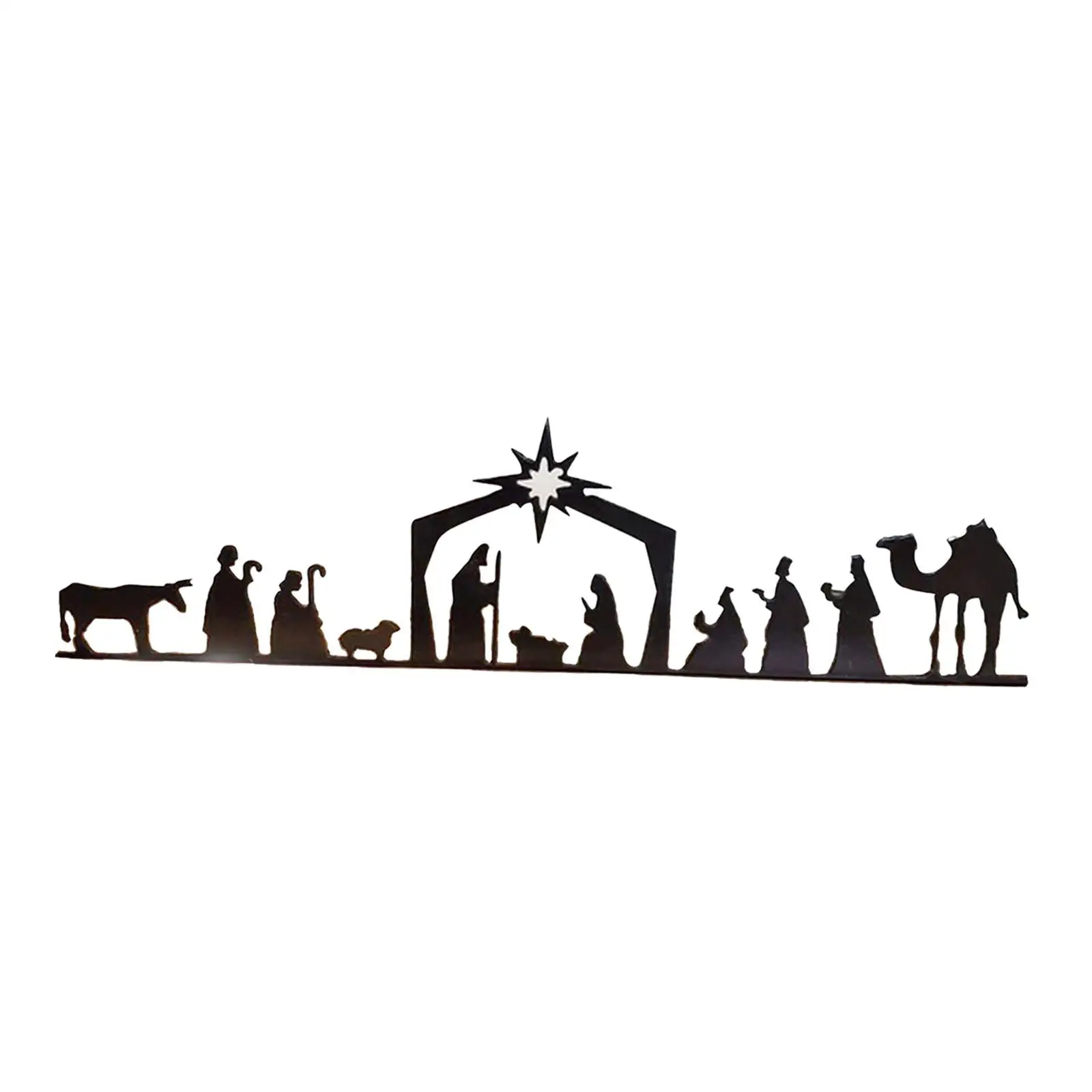 Christmas Nativity Metal Set Crafts Nativity Sets for Garden Office Chapel