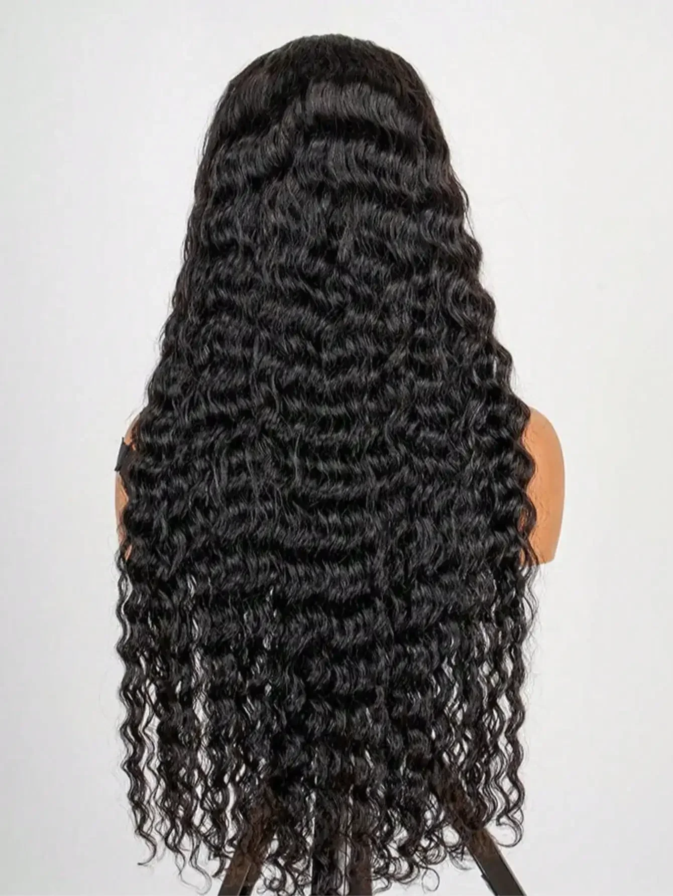 40inch 250% Density Deep Wave Lace Front Wigs Human Hair 13x4 HD Transparent Lace Frontal Curly Wigs For Women Glueless Wigs Human Hair Pre Plucked With Baby Hair Natural Color