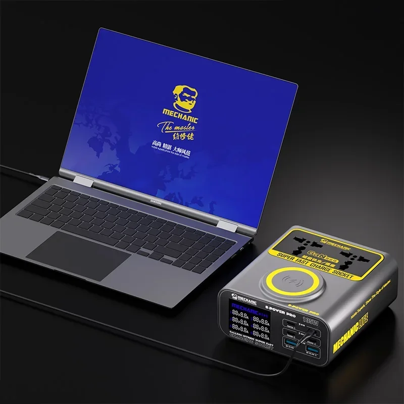 MECHANIC S-POWER PRO Gallium Nitride Super Fast Charging Socket Wireless Charging Multi-Port QC3.0 Fast Charge Protocol Charger