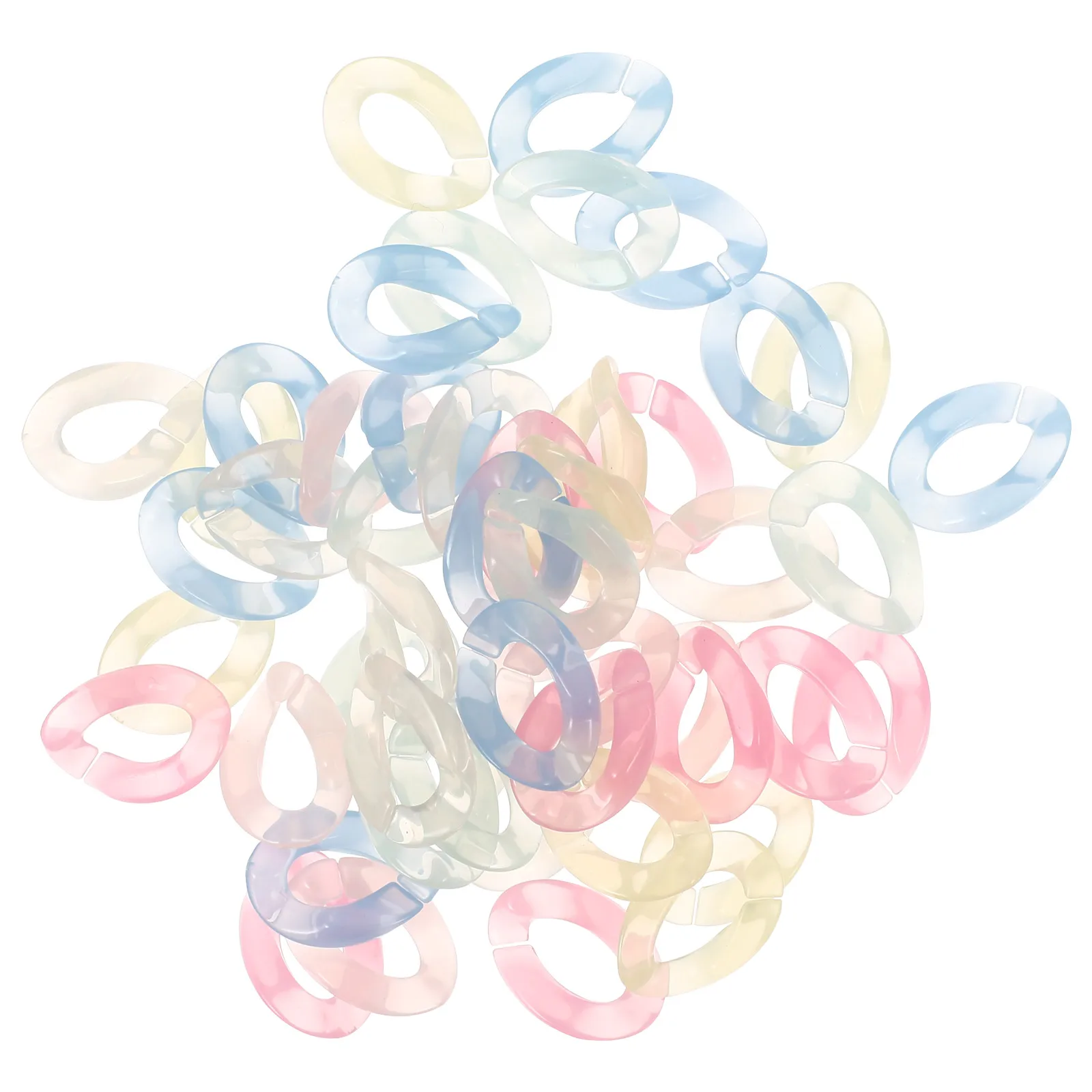 

150pcs Acrylic Ear Ring Connectors Rings For Diy Phone Chain Keychain Bracelet Making Jewelry Accessories