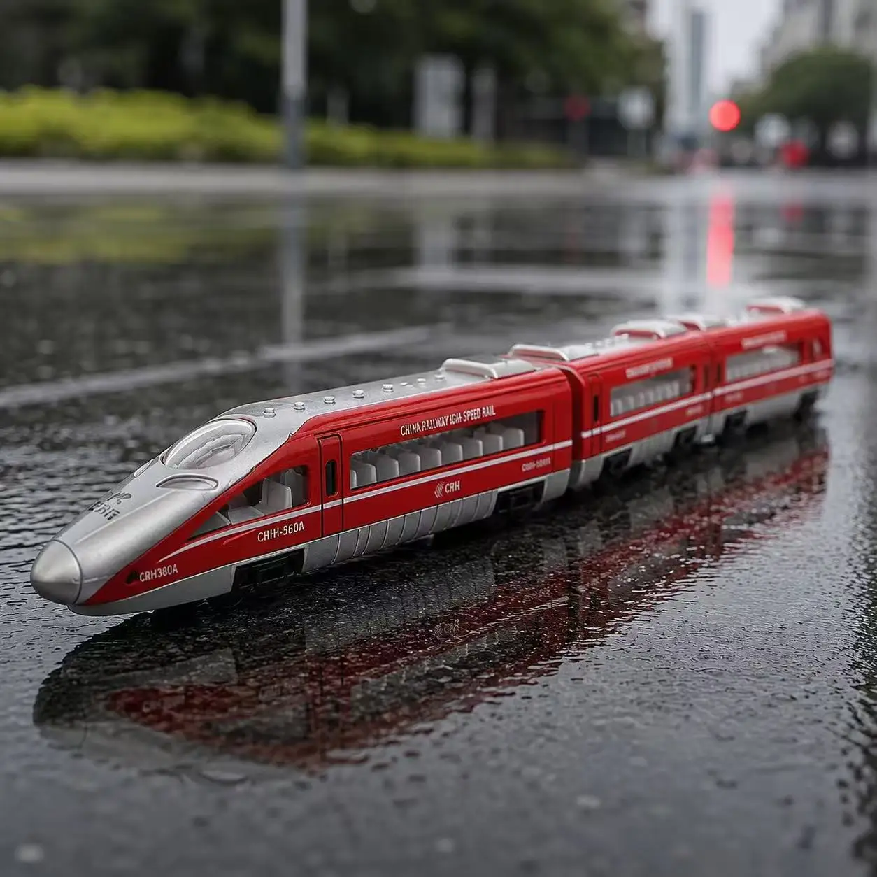 

41CM 4Pcs Diecast High Speed Bullet Train Model Magnetic Linked Subway Railway Toy for Kids