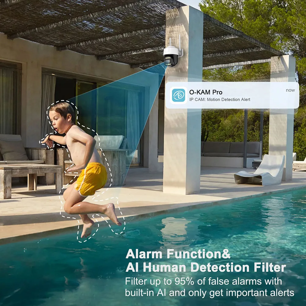 8-мегапиксельная PTZ IP-камера 2,4G Wi-Fi 5G 4-кратный зум Открытый аудио-видео мониторинг для системы NVR Полноцветная домашняя камера видеонаблюдения 4k