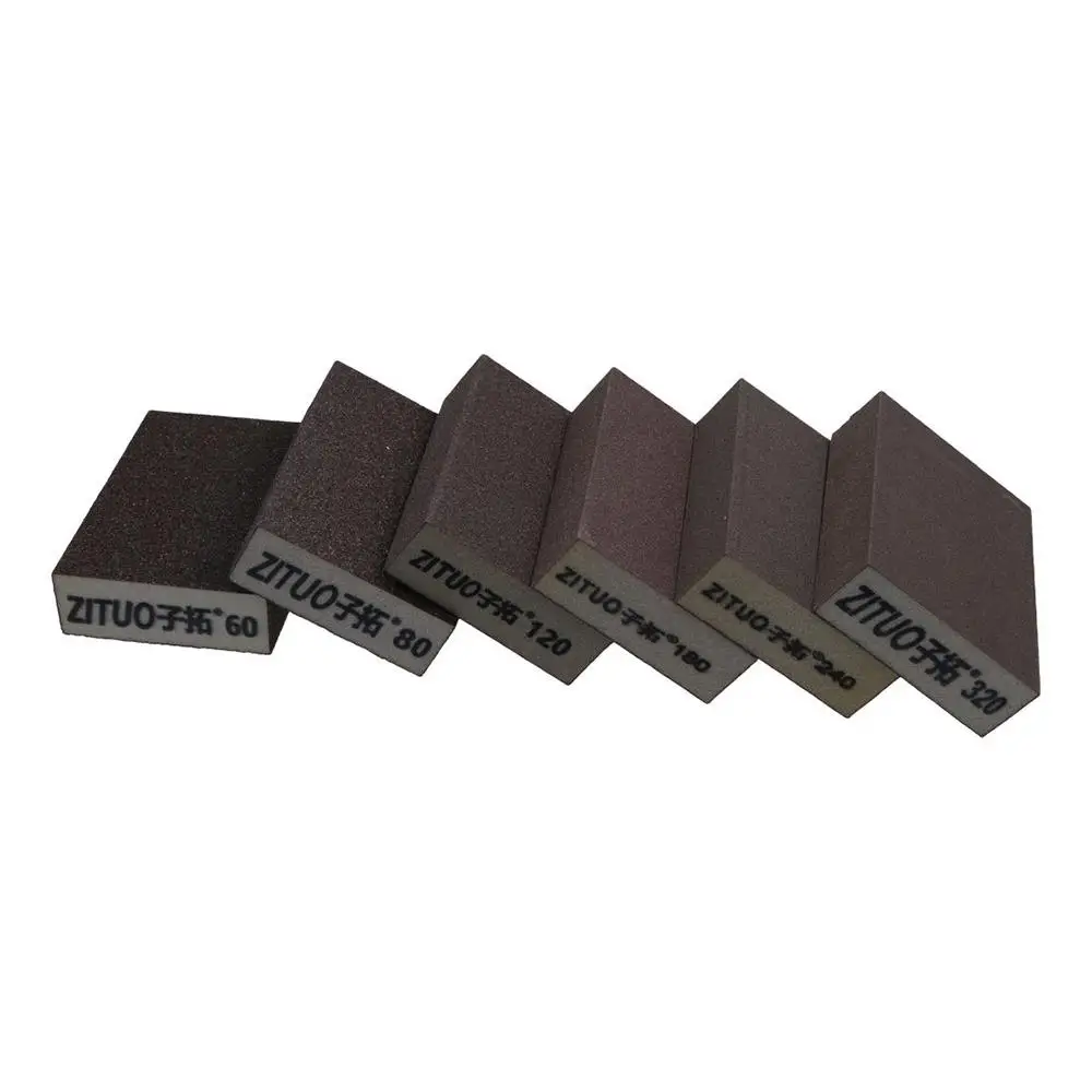 Abrasive Pad Sanding Sponge Blocks Washable Sponge Sandpaper Model Derusting Grit 60 80 100 120 180 240 320 Polished Sand Brick