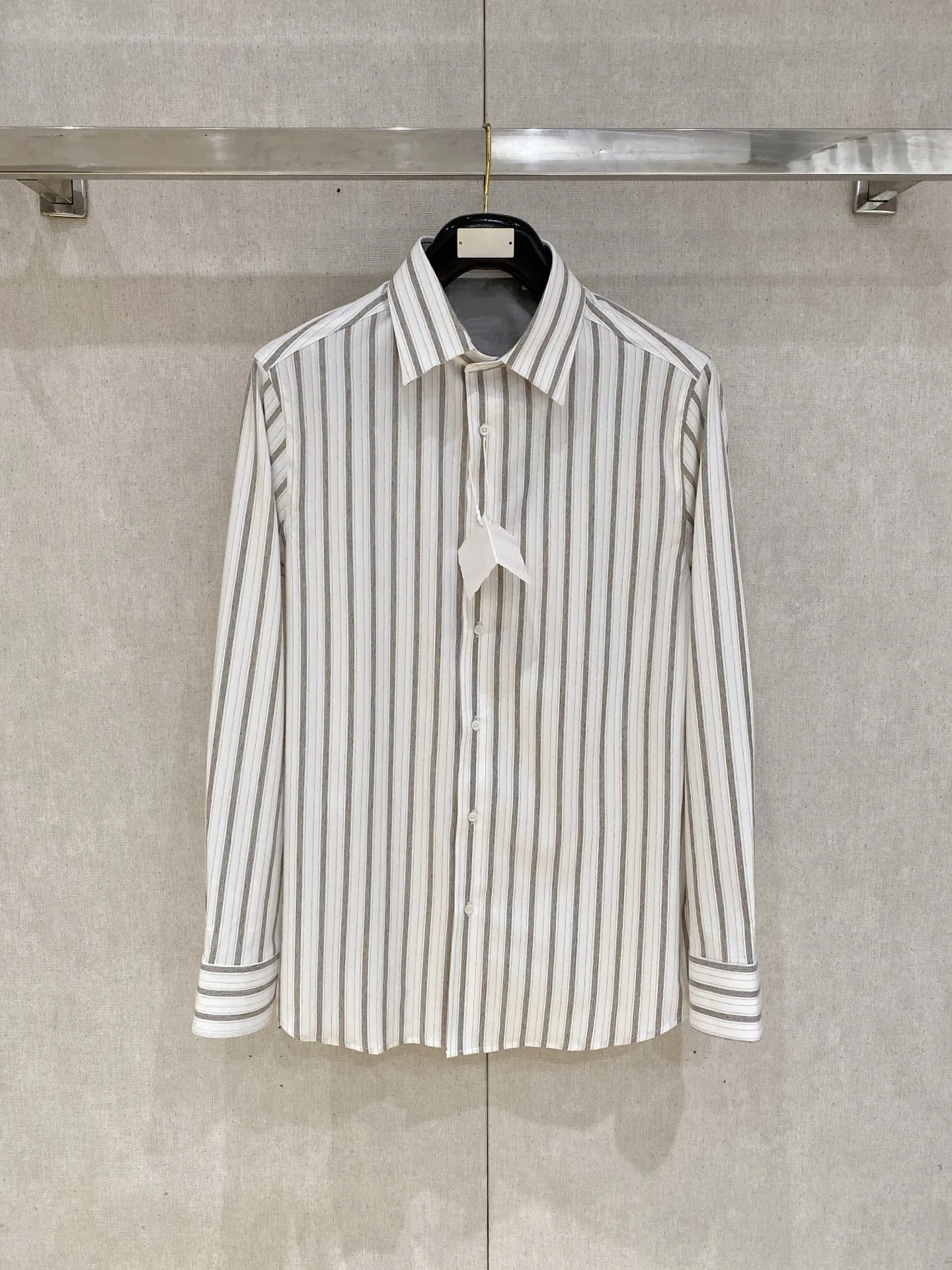 BC old money style autumn and winter cotton-blend striped lapel shirt men's casual shirt