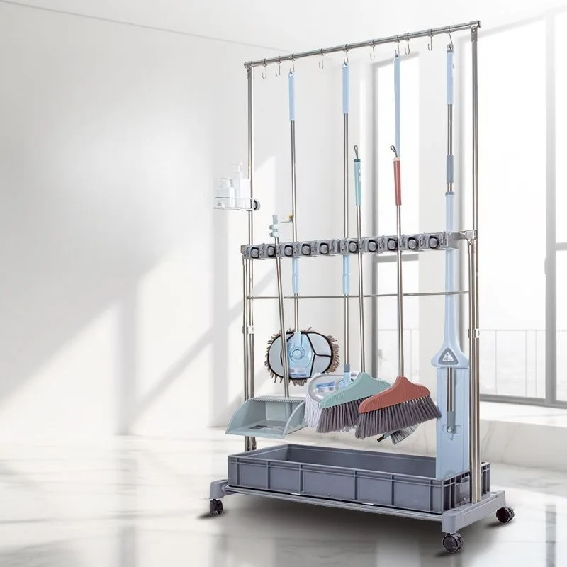 

Mop holder Drain cleaning Removable clip tool storage Floor type stainless steel