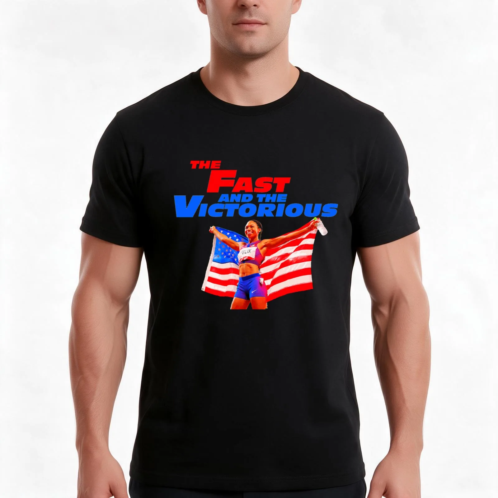 Allyson Felix Allyson Felix - The Fast And The Victorious T-Shirt, Summer Casual Cotton Tee, Oversized Streetwear Tops