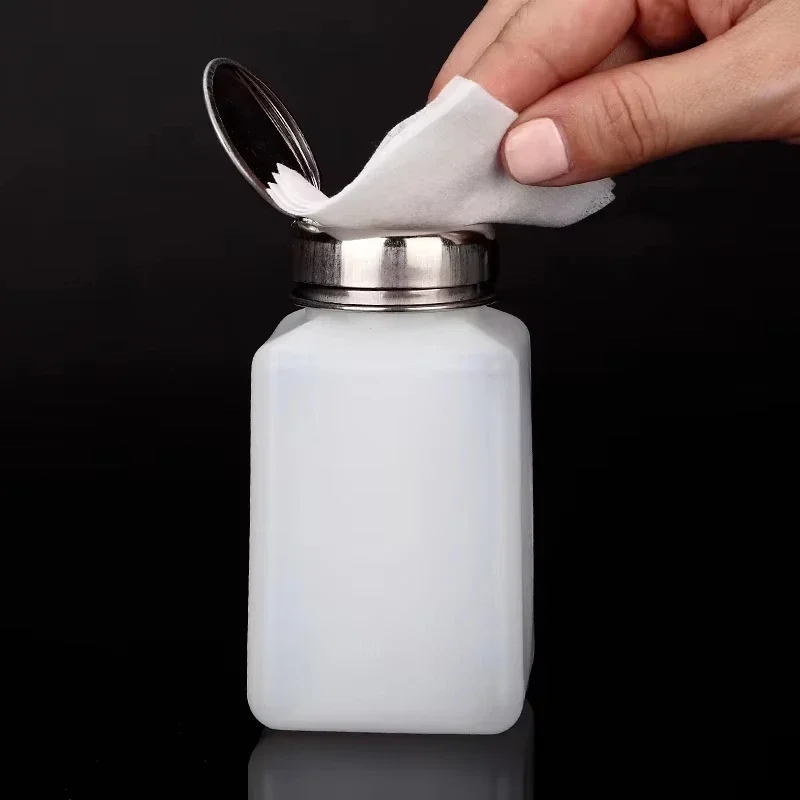 Press Empty Refillable Bottle Liquid Alcohol Pump UV Gel Nail Polish Cleaner Acetone Water Remover Dispenser 100/200/250ml view 4
