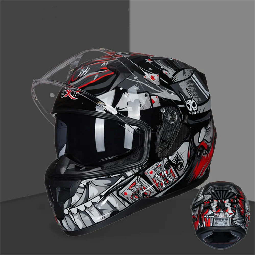 Winter Professional Motorcycle Full Face Helmet GXT Men Women Motocross Racing Casque High Quality Dual Lens Capacete Moto