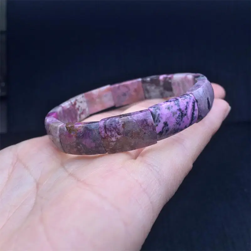 10MM Natural Sugilite Bangle Men Women Colorful Charm Yoga Healing Bangles Fashion Handmade Gift 1PCS