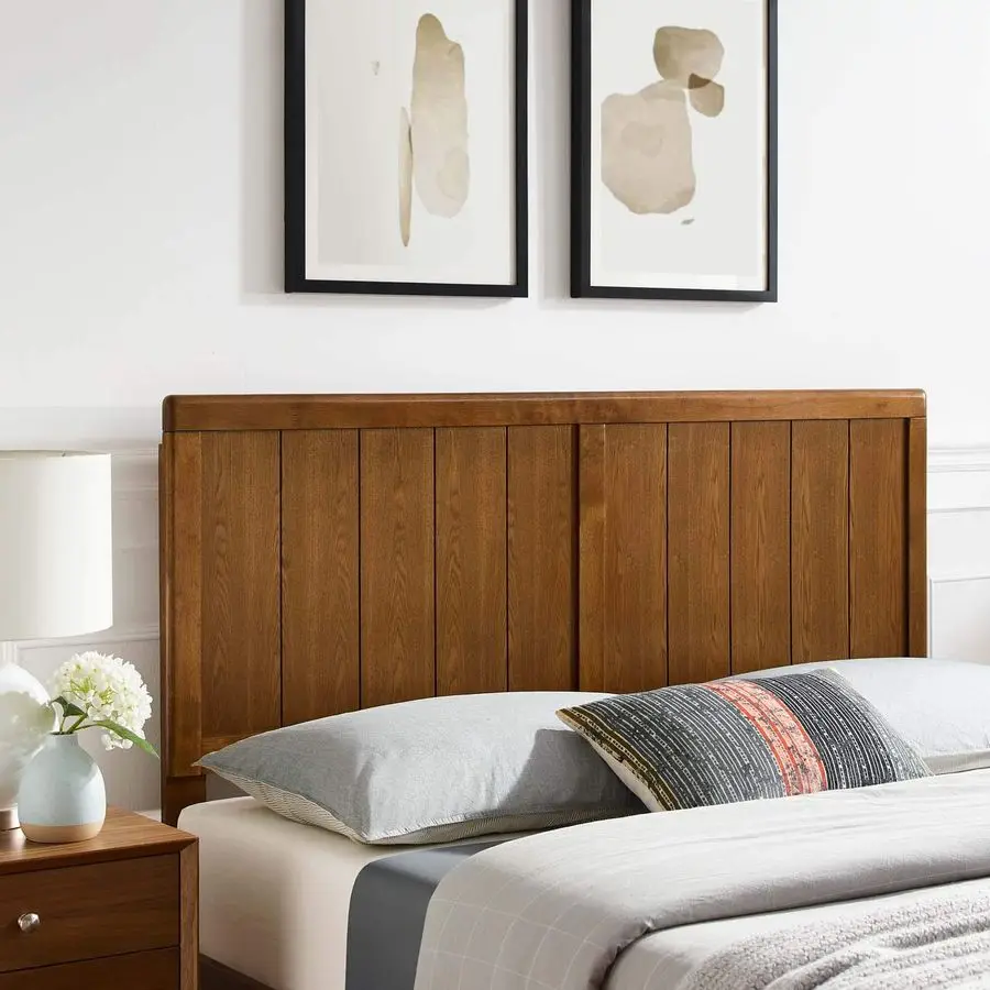 

MOD6217WAL Robbie Full Wood Headboard, Walnut