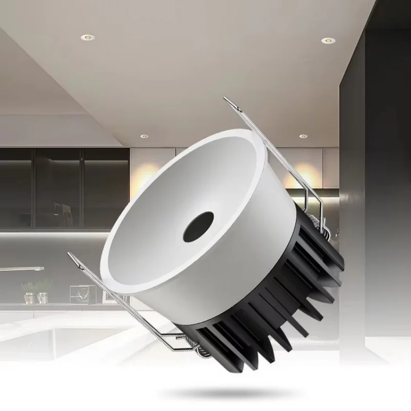 Die Casting Aluminum Ceiling Recessed Mounted Indoor Hotel Porject Mall Office 5w7w 9w 12w COB Round LED Spot Downlight Dimmable