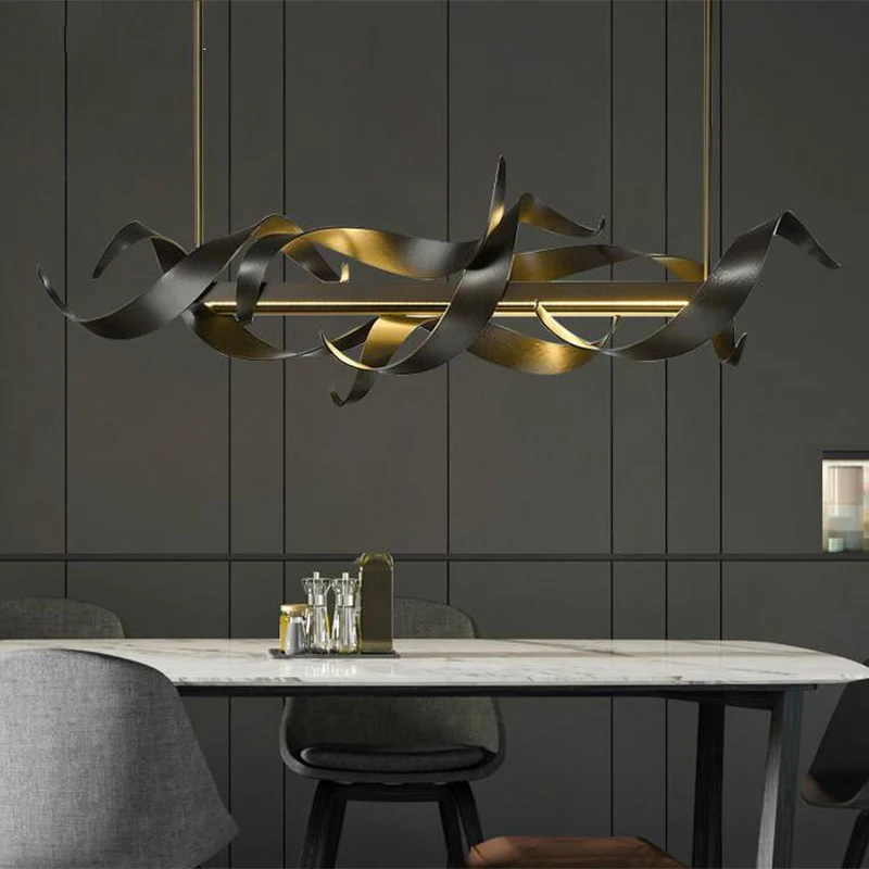 

Nordic luxury restaurant chandelier decoration front attic LED chandelier retro light luxury bar chandelier lighting