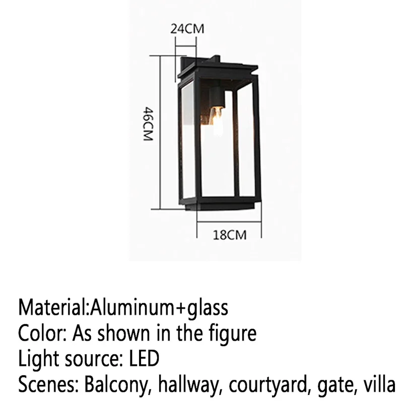 ABEL-Applique Murale LED Extérieure Contemporaine, Imperméable, Simplicité Électrique, délégations, Couloir, Cour, Villa, Porte, Hôtel