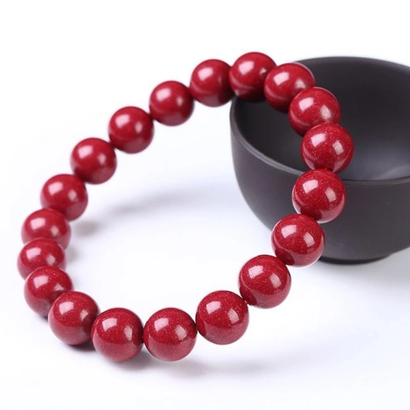 

6/8/10mm Natural Cinnabar Zodiac Bracelet with Buddha Bead for Men and Women, High Content Cinnabar Lucky Bracelet Jewelry Gift