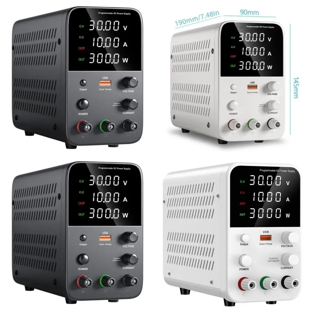 

31BA Регулируемая поставка DCPower 0-30 В/60 В/120 В 0-10A Скажек питания с ручкой кодеров и экраном дисплея 4Digit