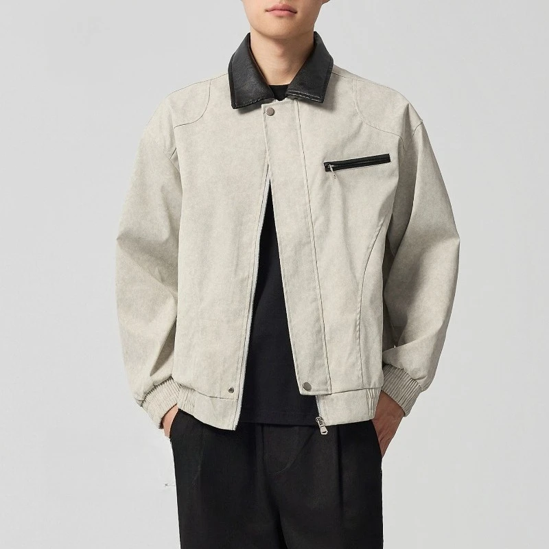 

American Retro Washed Heavyweight Workwear Jacket for Men 2025 Autumn New Drop Shoulder Loose Men's Jacket