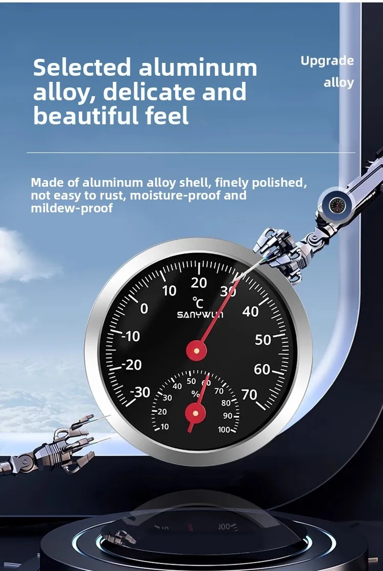 Mechanical Thermometer Physical Temperature Indicator -25°C~55°C Indoor Outdoor Automobile Suitable Temperature Gauge