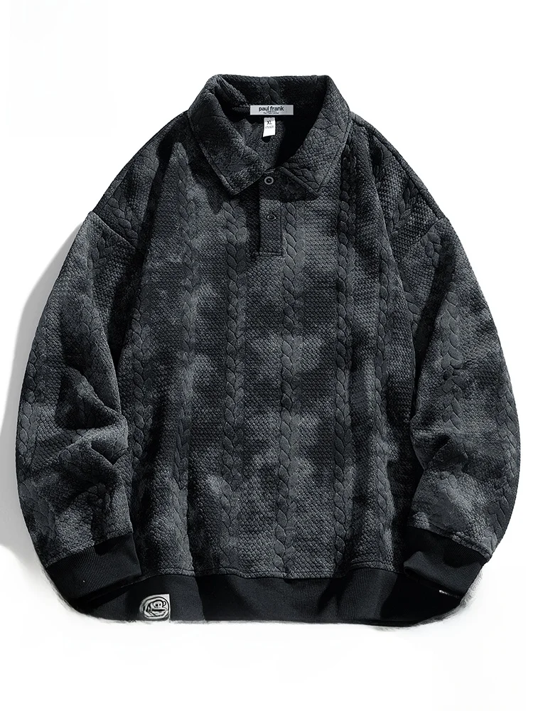 

Мужская толстовка Paul Frank Monkey American Sle с вышивкой, повседневная, с длинными рукавами, осенняя, удобная, свободного кроя